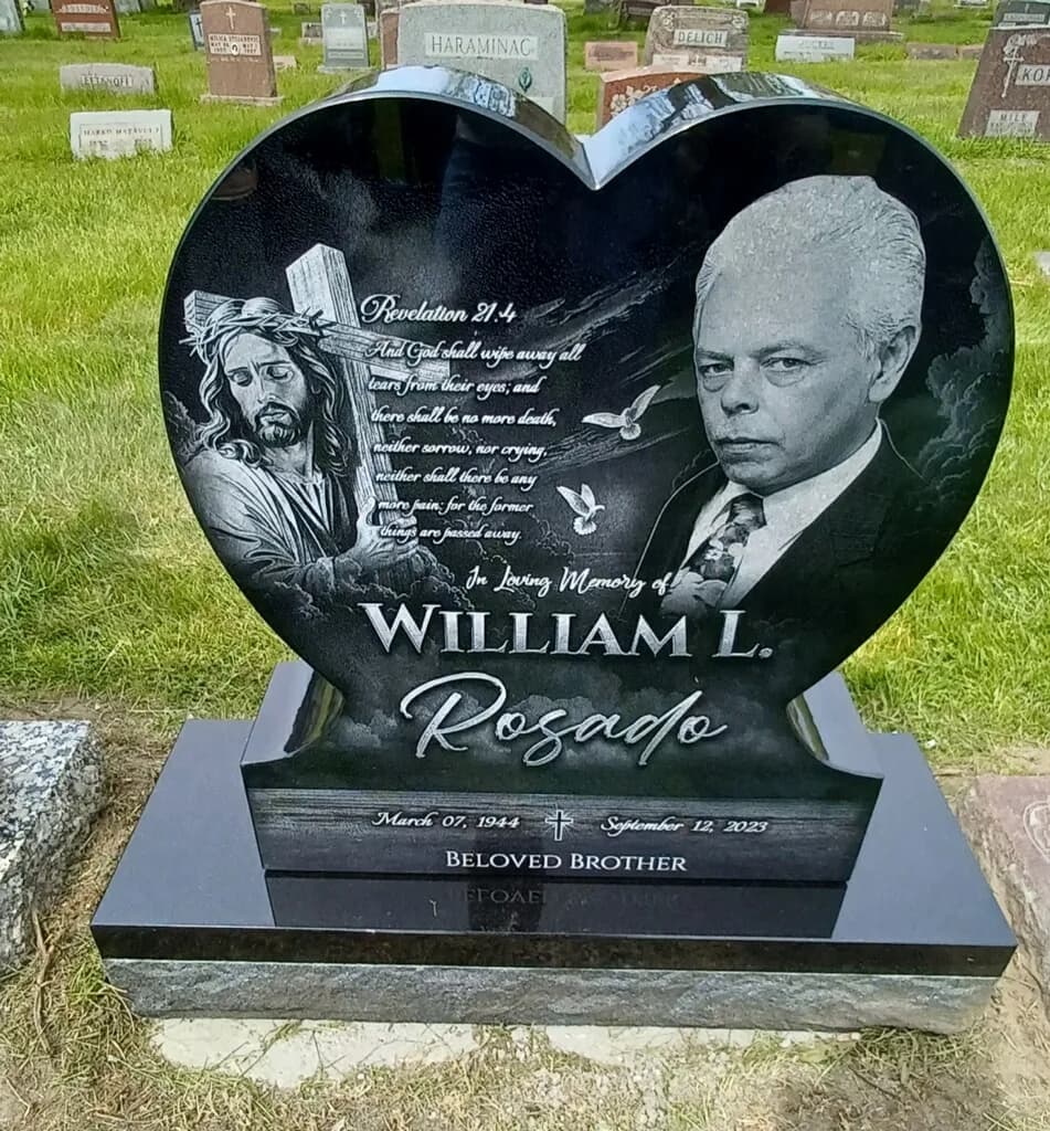 William L. Rosado heart memorial by Citizen Memorials