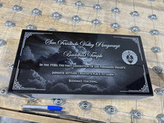 Dog Headstone Black Flat Granite Memorial Grave Marker
