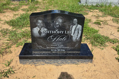 Dog Headstone Black Granite Upright Grave Monument