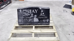 Slant Headstone Companion Black Granite