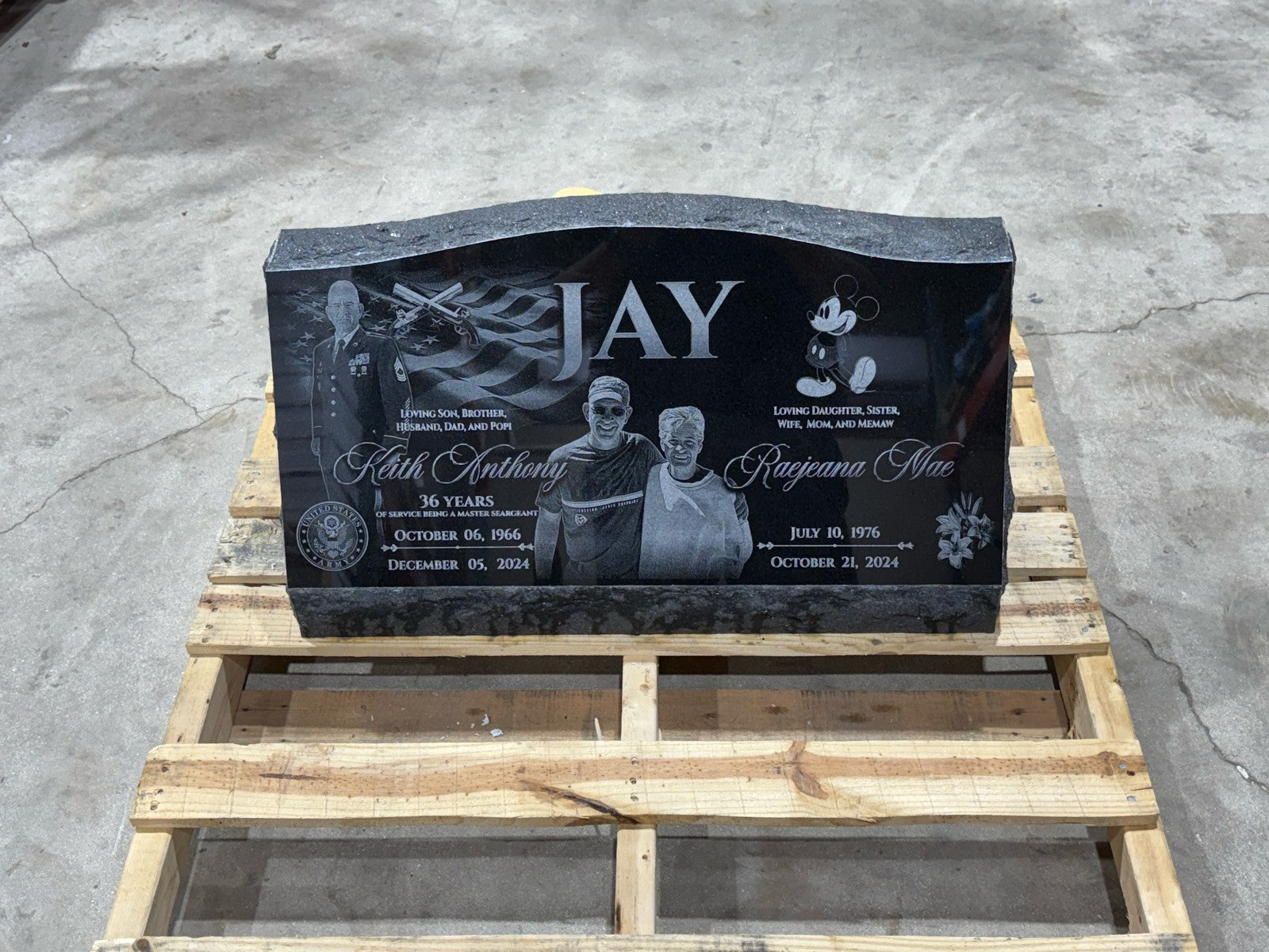 Dog Headstone Black Granite Slant Memorial Grave Marker