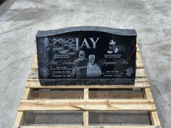 Dog Headstone Black Granite Slant Memorial Grave Marker