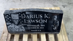 Slant Headstone Companion Black Granite