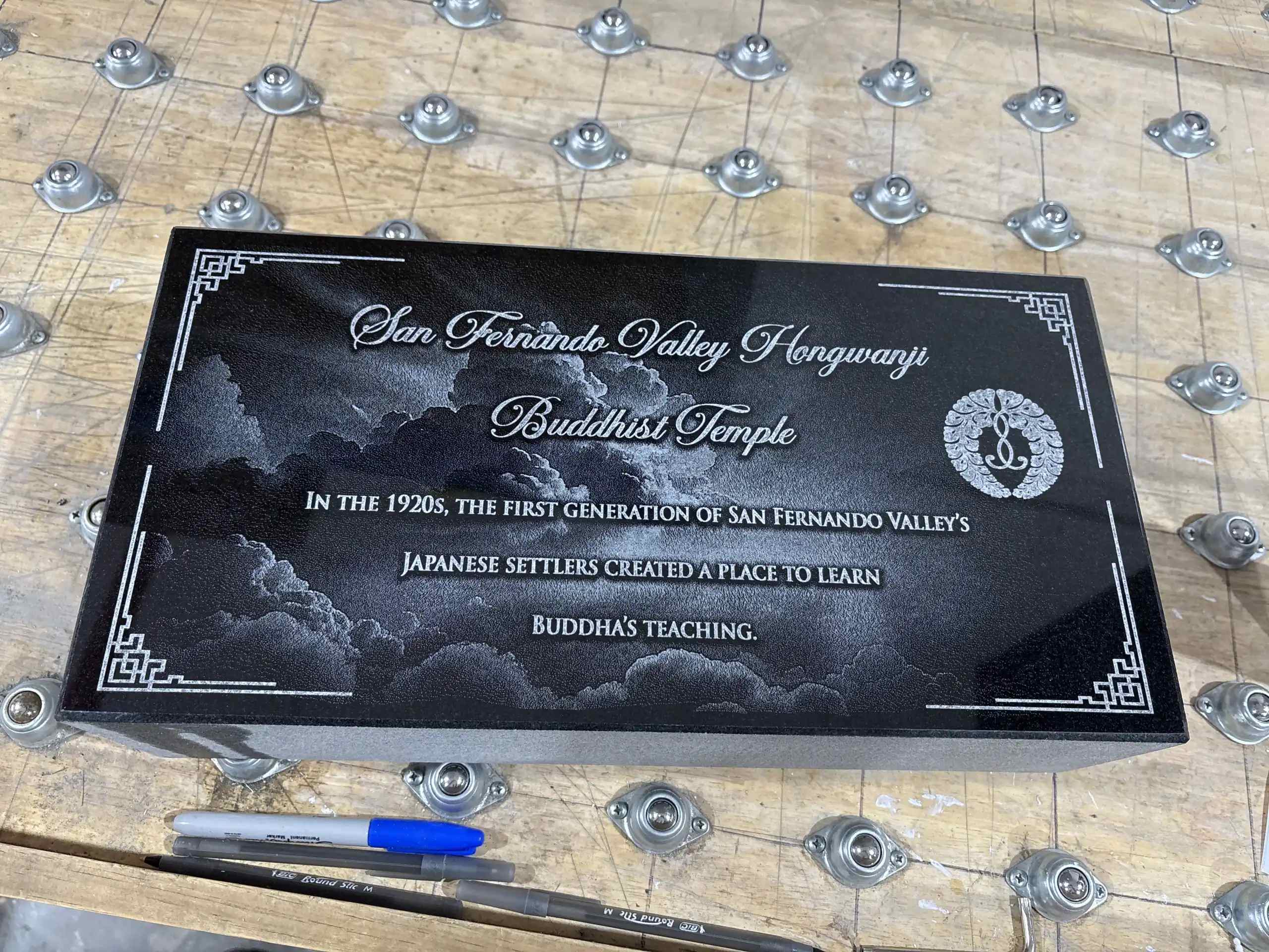 Cat Headstone Black Granite Flat Memorial Grave Marker