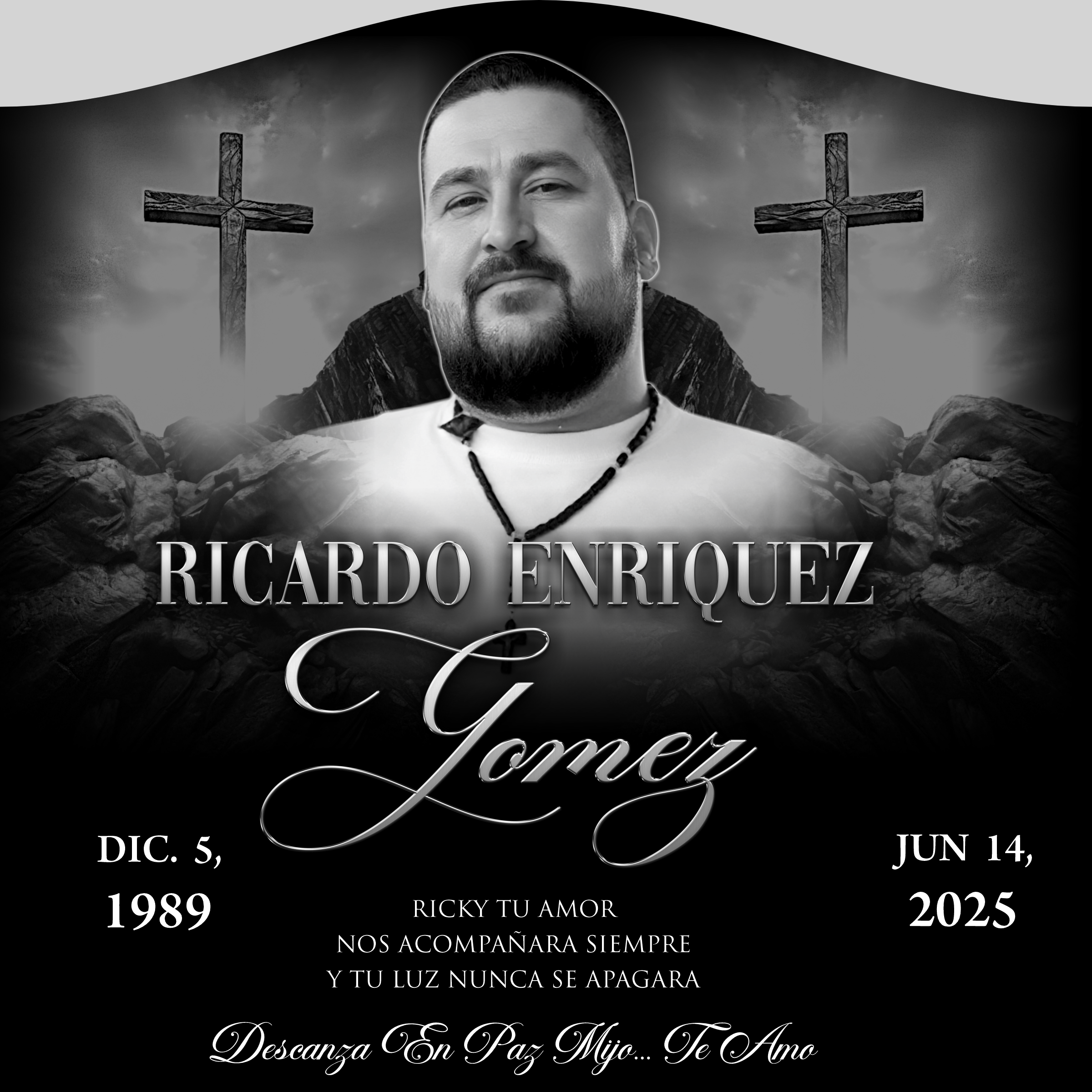 Cross Headstone Black Granite Upright Grave Monument